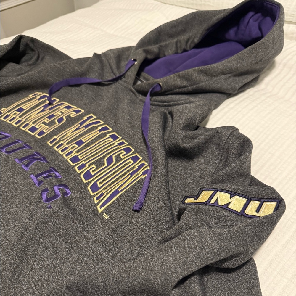 Gray JMU Dukes Hoodie - Picture 3 of 4